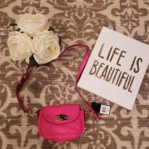 So Pink mini flap crossbody